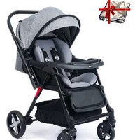 Milano Çift Yönlü Bebek Arabası-griYAĞMURLUK HEDİYELİ