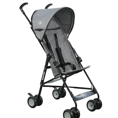 Mt 0037 Lite Pratik Baston Bebek Arabası - Keten Gri - Resim 3