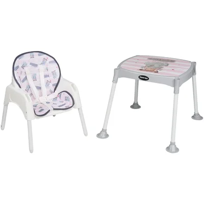 Feeding Fil Desenli 3 In 1 Mama Sandalyesi - Pembe - Resim 4