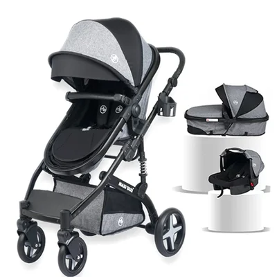 Fast Pro Alüminyum Travel Sistem Bebek Arabası - Cotton Grey - Resim 1