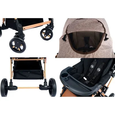 Milano Çift Yönlü Bebek Arabası-griYAĞMURLUK HEDİYELİ - Resim 5