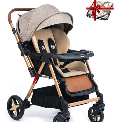 Milano Çift Yönlü Bebek Arabası-gold KahveYAĞMURLUK HEDİYE - Resim 1