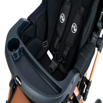 Milano Çift Yönlü Bebek Arabası-gold Siyah - Resim 2