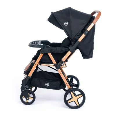 Milano Çift Yönlü Bebek Arabası-gold Siyah - Resim 3